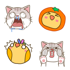 白小純萌貓wado與3色羽鳥pira-表情貼v.1