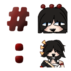 อิโมจิไลน์ Samurai girl emoji