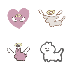 animal rabbit cat dog ber Angel Emoji