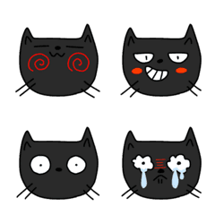 猫ちゃん絵文字【黒猫】