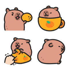 Baby capybara animated emoji
