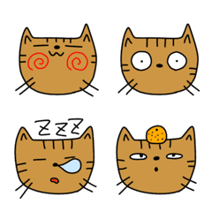 猫ちゃん絵文字【茶トラ2】