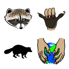 Animal finger letter raccoon version2