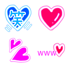A neon heart Emoji 2.