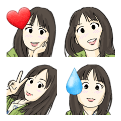 Japanese cute girl.emoji
