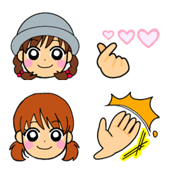 Little girls & hand gesture Emoji