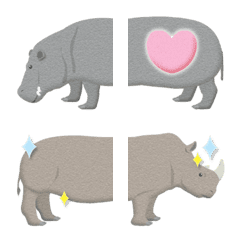 connect hippopotamus&rhinoceros alphabet