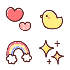 Loose and cute simple emoji