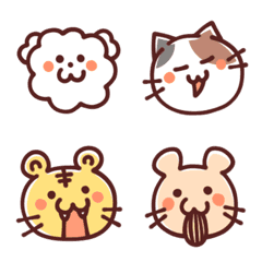 Simple and cute! Various animal emoji