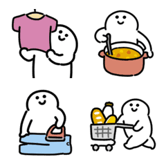 Moving human emoji (housework)