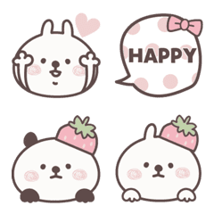 Emoji of Rabbit and Panda