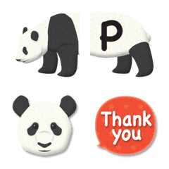 connect giant panda alphabet emoji