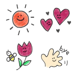 Handwriting emoji everyday life version