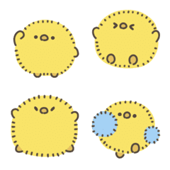 Moving chick emoji (fluffy)