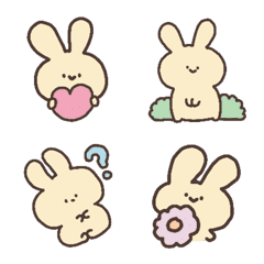 A rabbit cute emoji .