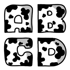 Emoji characters, little cow pattern