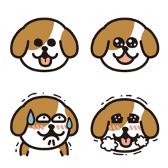 Simple INU (dog) emoji, It's beagle dog