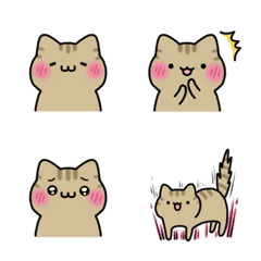Emoji red tabby cat Nya