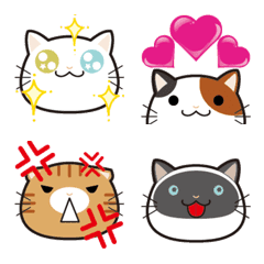 Emoji of cats with various patterns