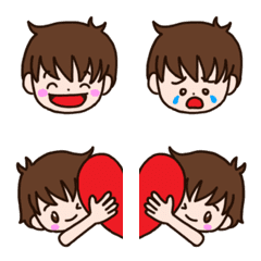 Brown hair boy emoji – Emotikon LINE | LINE STORE