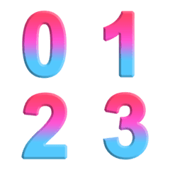 Gradient emoji numbers Ver.2
