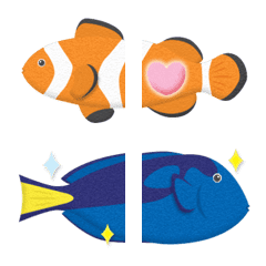 connect tropical fish alphabet emoji