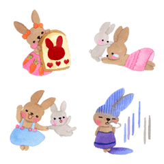 Heart-throbbing rabbit-Emoji