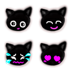 cute black cat kitten emoji