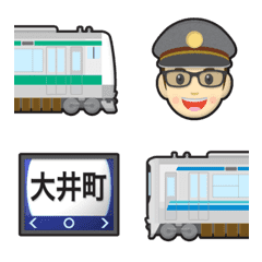 埼玉〜東京 深緑/青ラインの電車と駅名標