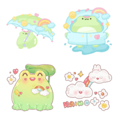Double m rainy season and garden emojis