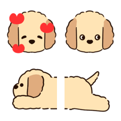 Cute cockapoo puppy emoji.