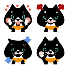 tuxedo cat Nyani Emoji