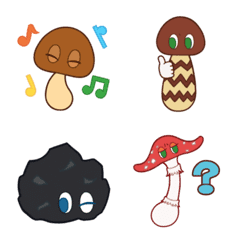 Pleasant mushroom emojis 2