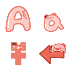 Cute Norineko pig Letters Emoji Cute – LINE Emoji | LINE STORE