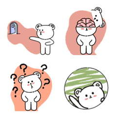 white bear emoji cute