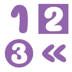 Number emoji cute icon purple