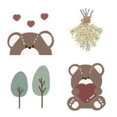 bear and rabbit brown emoji