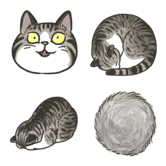 Silver tabby cat lover Emoji