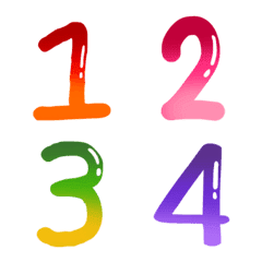 multicolored number emoji
