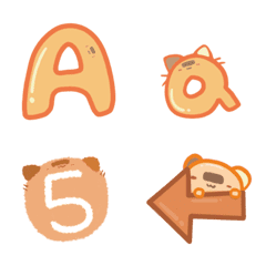Cute Norineko cat Letters Emoji Cute