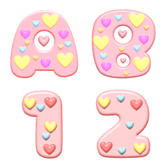 A-Z emojis with sweet colored numbers