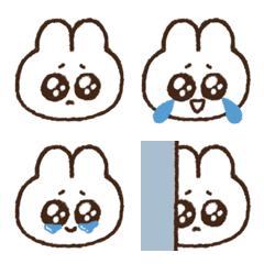 Rabbit pleading face emoji