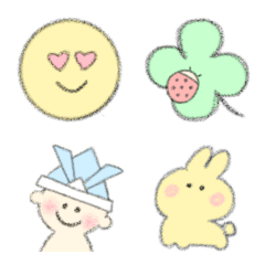 Spring color emoji pencil type