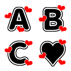 Font with hearts