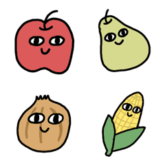 猫目な果物と野菜たち
