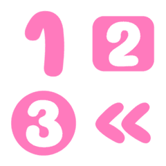 Number emoji cute icon pink