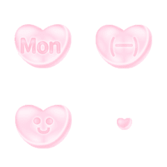 QxQ pink heart candy Emoji