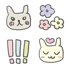 Rabbit Emoji light coloring1
