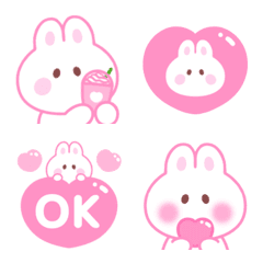 Dreamy cute rabbit emoji :)