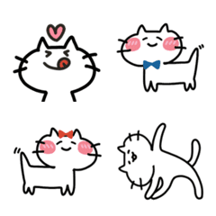 white cat emoji japan